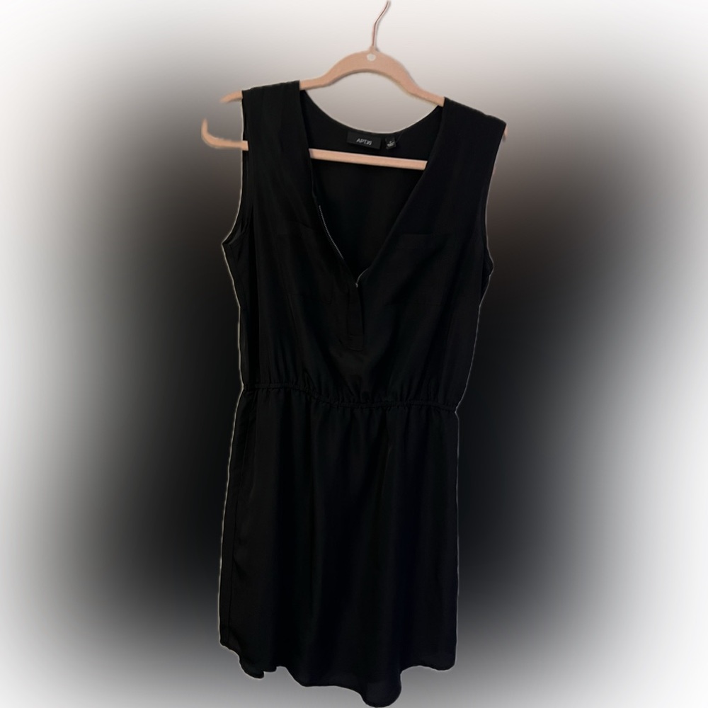 Apt. 9 Black Sleeveless V-Neck Sundress for Cocktail